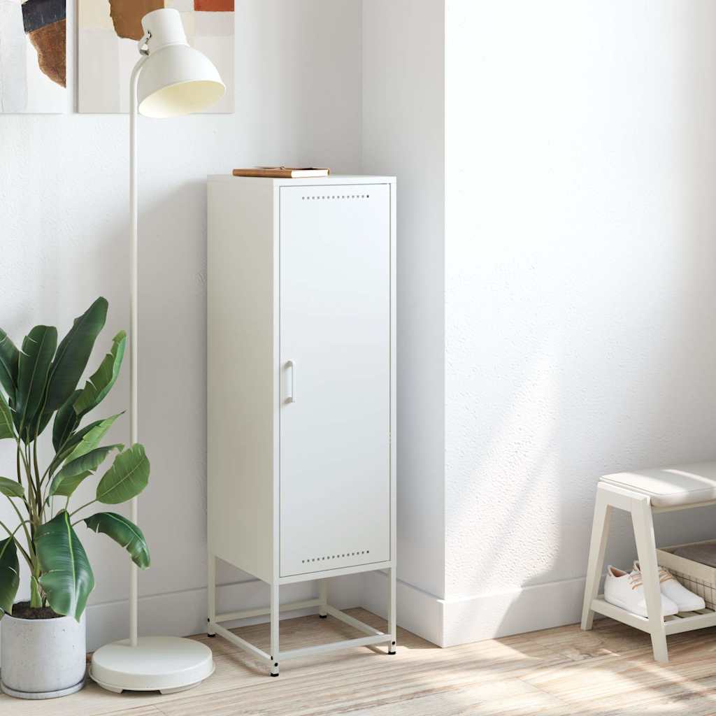 Highboard Weiß 36x39x123 cm Stahl