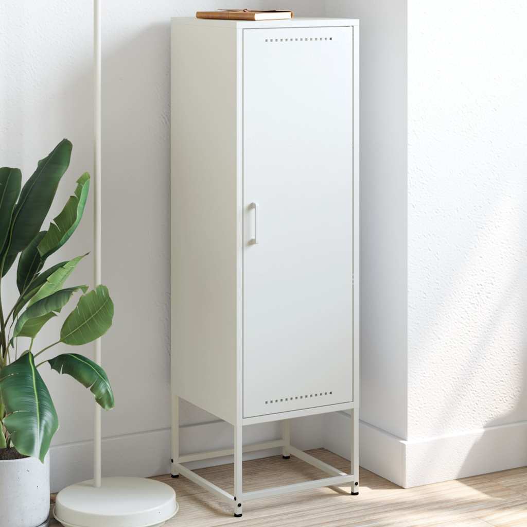 Highboard Weiß 36x39x123 cm Stahl