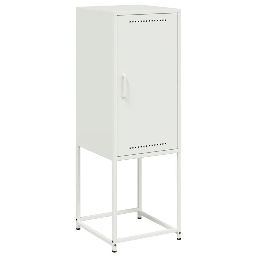 Highboard Weiß 36x39x107 cm Stahl