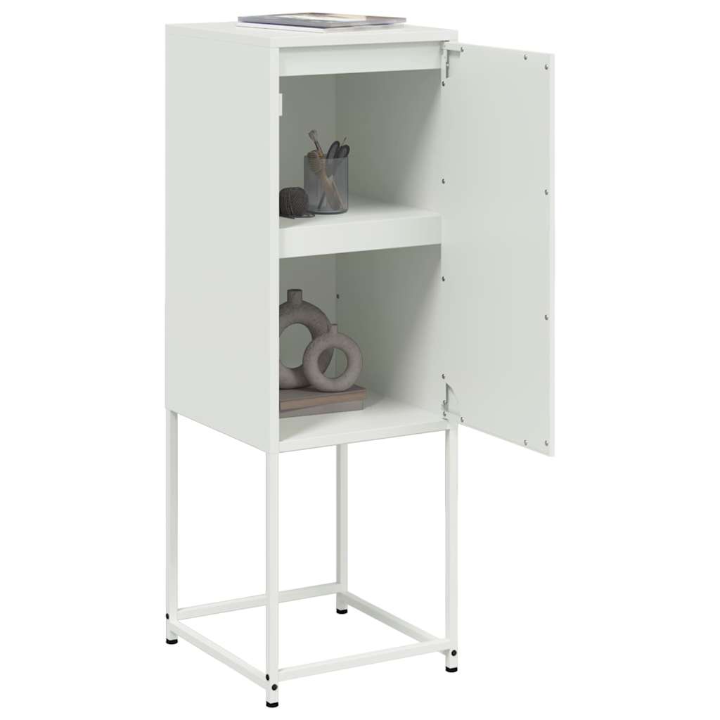 Highboard Weiß 36x39x107 cm Stahl