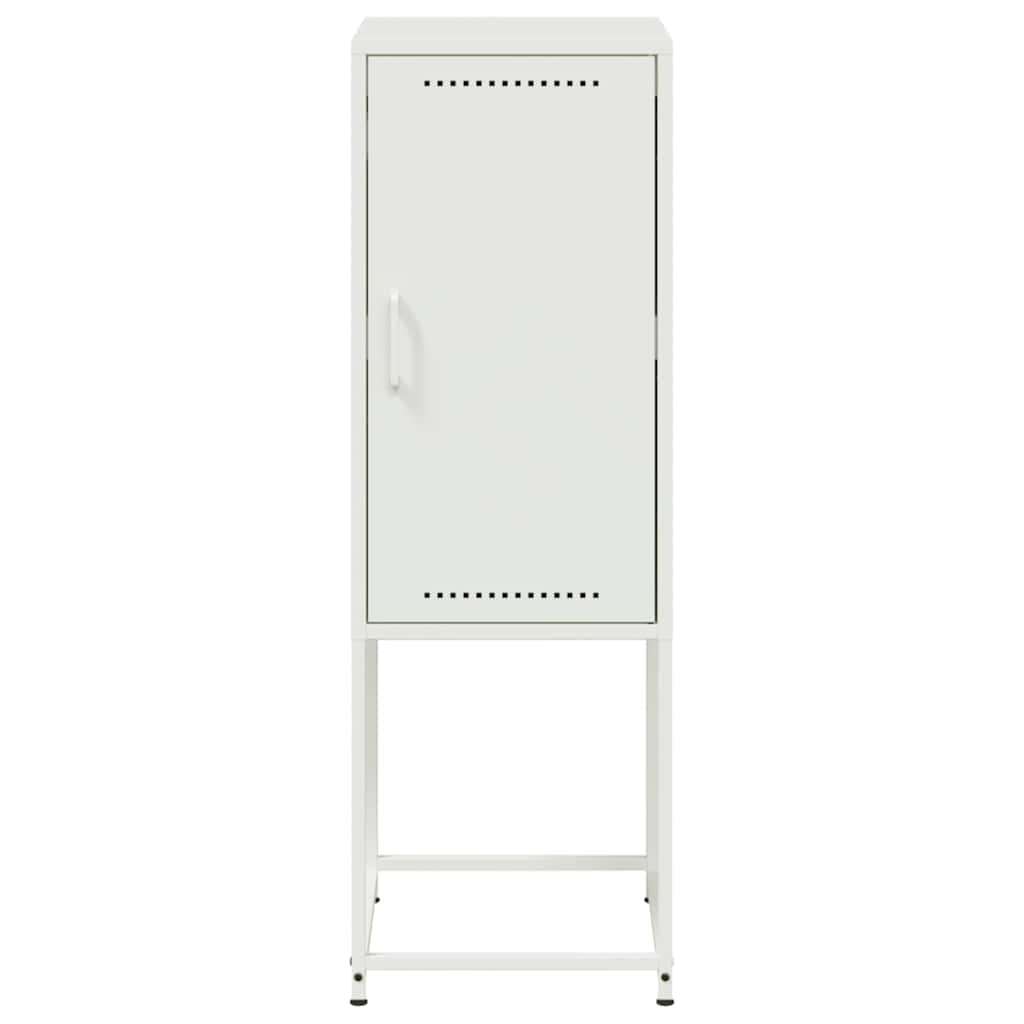 Highboard Weiß 36x39x107 cm Stahl