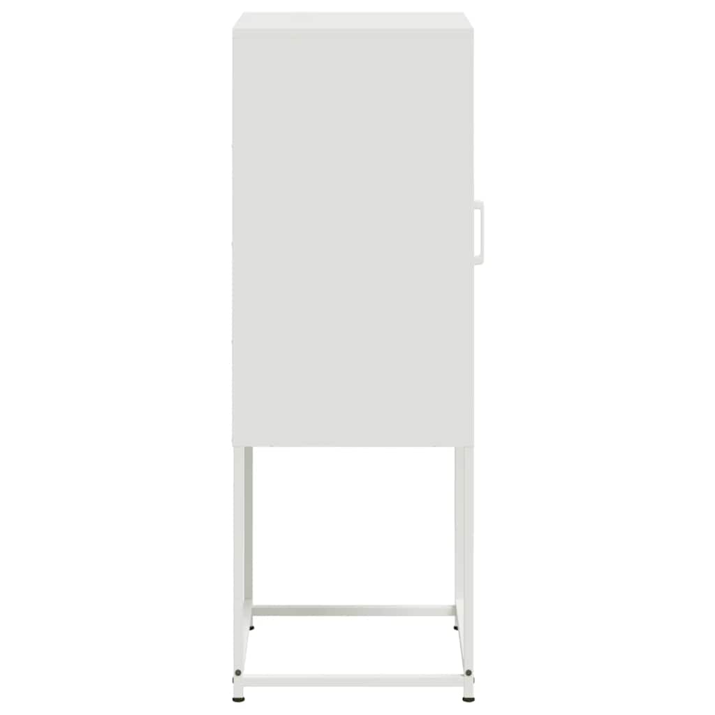Highboard Weiß 36x39x107 cm Stahl
