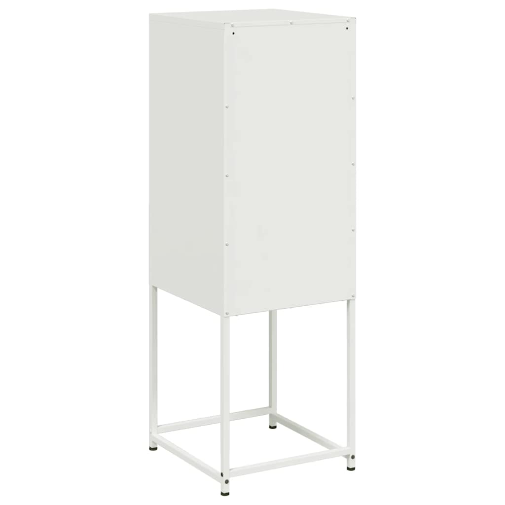 Highboard Weiß 36x39x107 cm Stahl