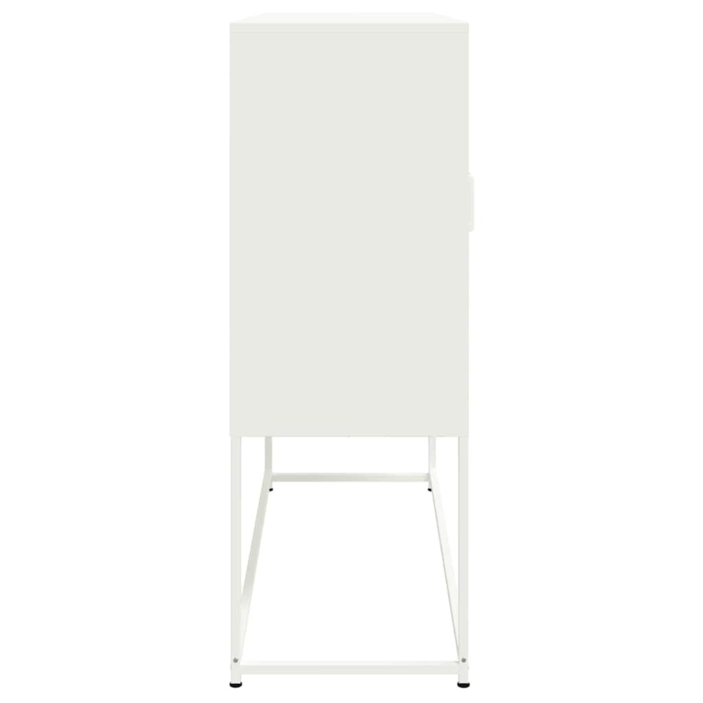 Highboard Weiß 100,5x39x107 cm Stahl