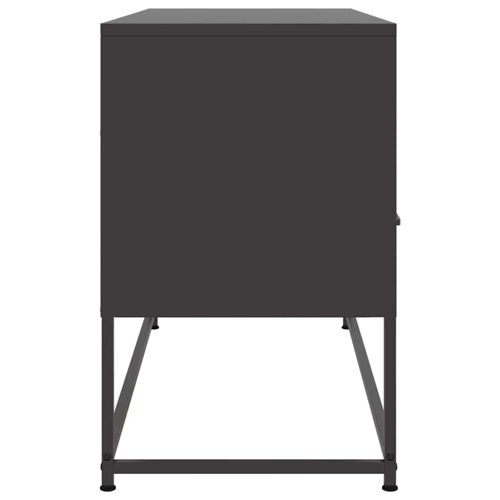 TV-Schrank Schwarz 100,5x39x60,5 cm Stahl