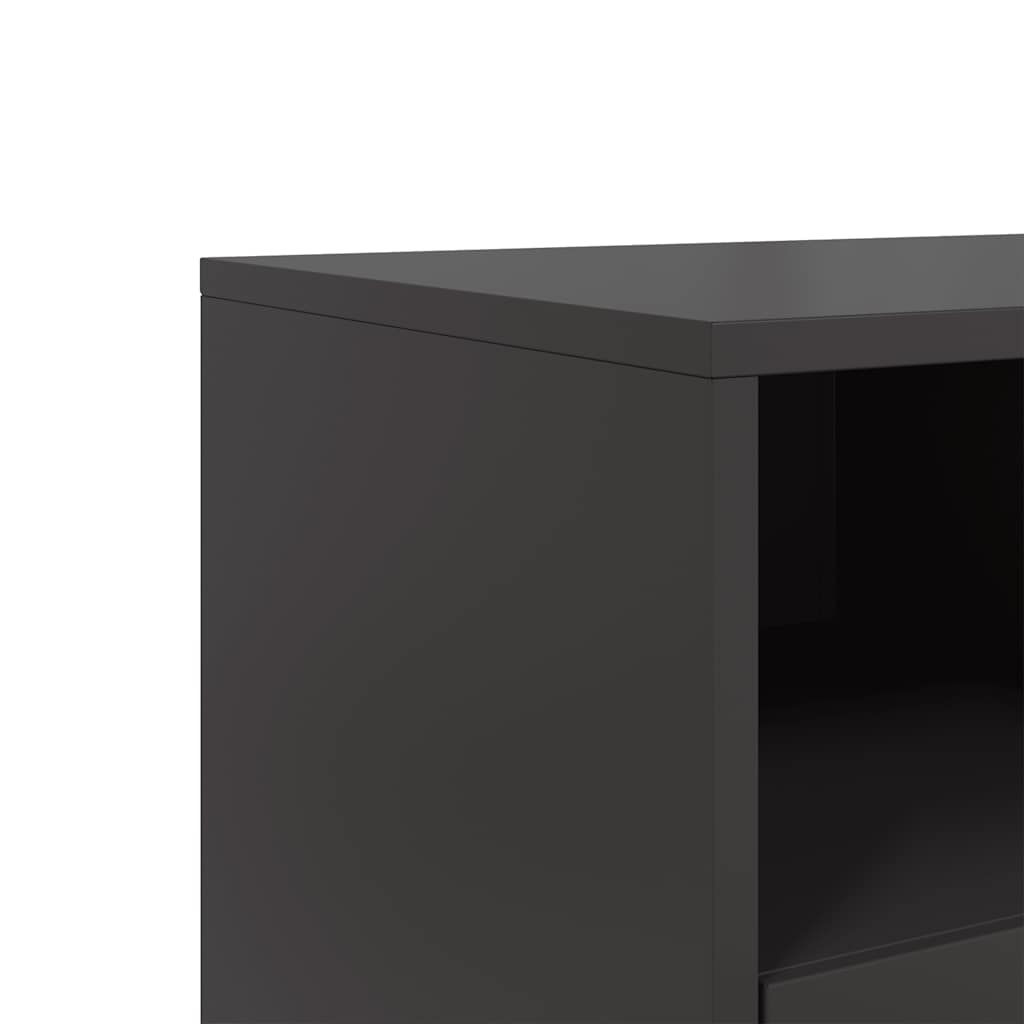 TV-Schrank Schwarz 100,5x39x60,5 cm Stahl