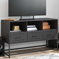 TV-Schrank Schwarz 100,5x39x60,5 cm Stahl