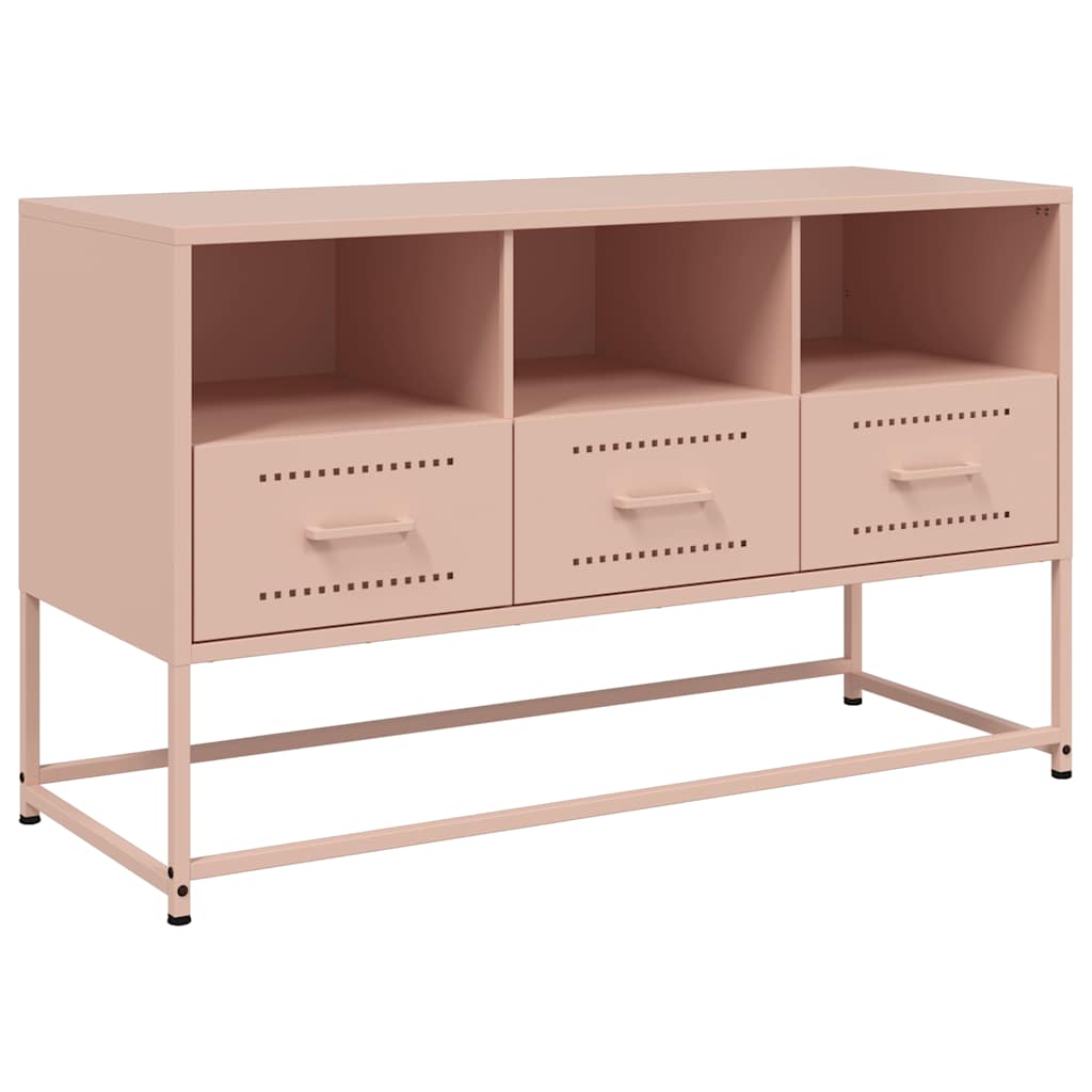 TV-Schrank Rosa 100,5x39x60,5 cm Stahl