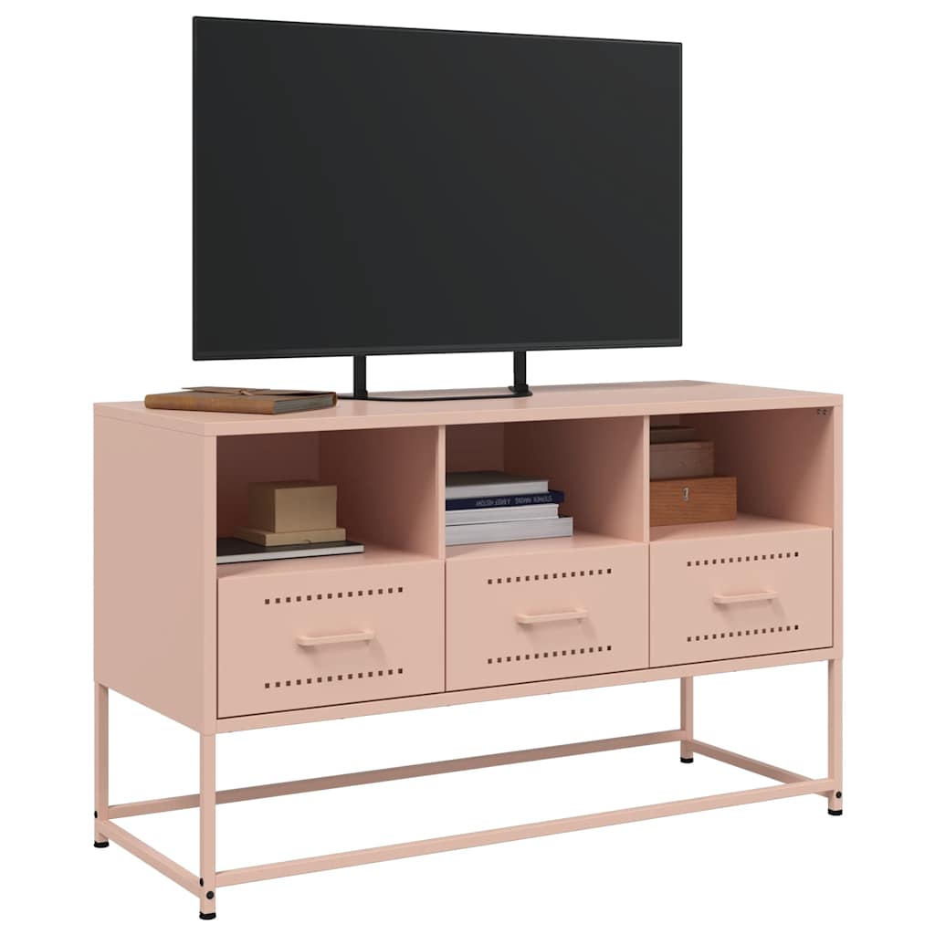 TV-Schrank Rosa 100,5x39x60,5 cm Stahl