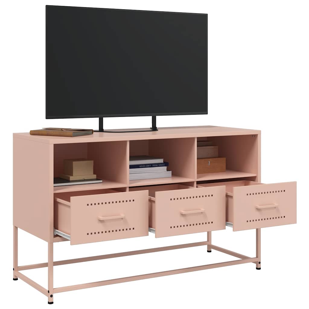 TV-Schrank Rosa 100,5x39x60,5 cm Stahl