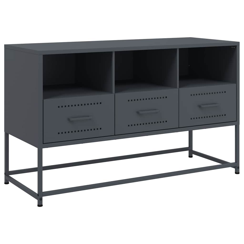 TV-Schrank Anthrazit 100,5x39x60,5 cm Stahl