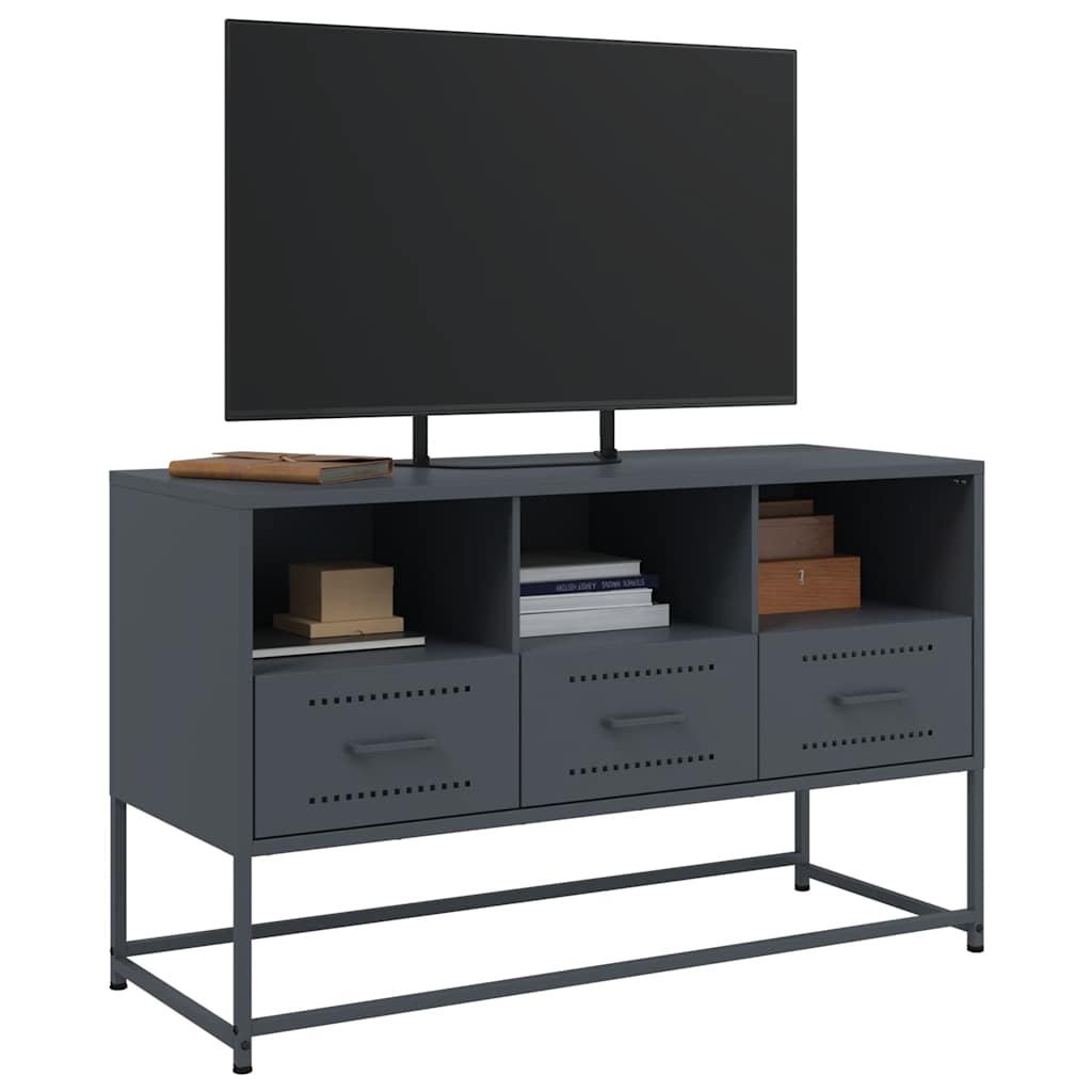TV-Schrank Anthrazit 100,5x39x60,5 cm Stahl