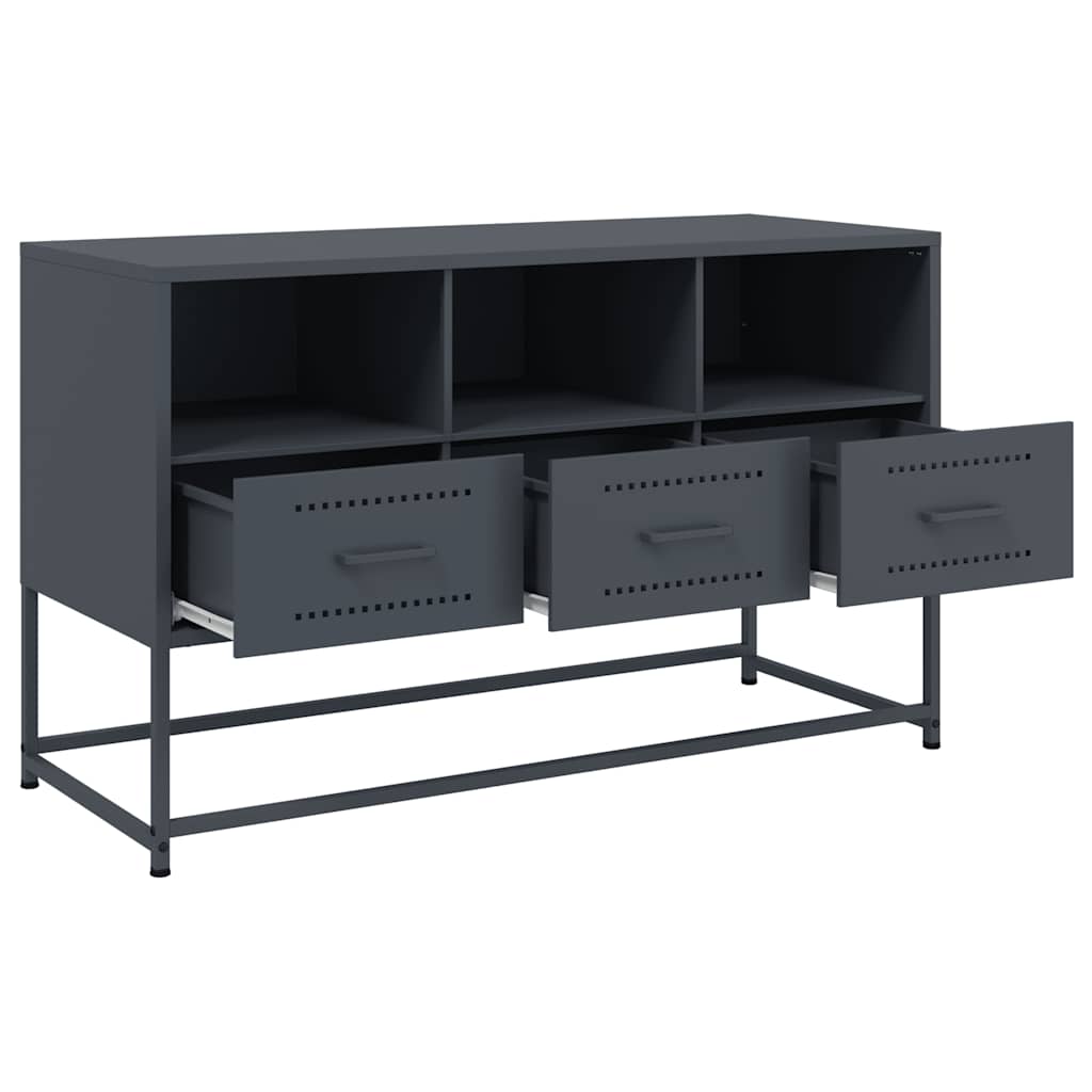 TV-Schrank Anthrazit 100,5x39x60,5 cm Stahl