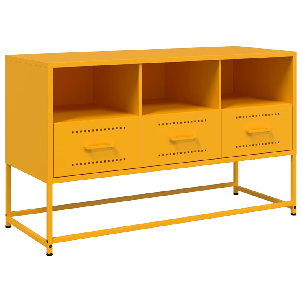 TV-Schrank Senfgelb 100,5x39x60,5 cm Stahl