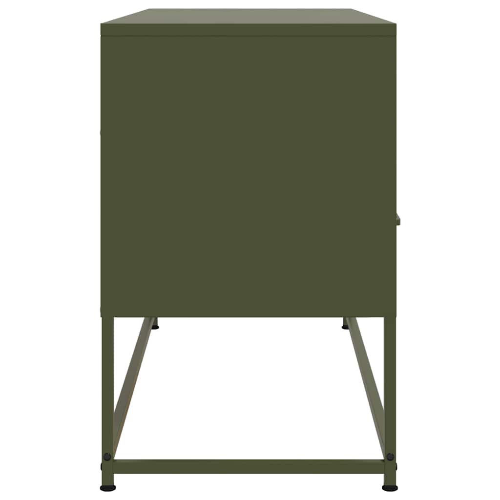 TV-Schrank Olivgrün 100,5x39x60,5 cm Stahl