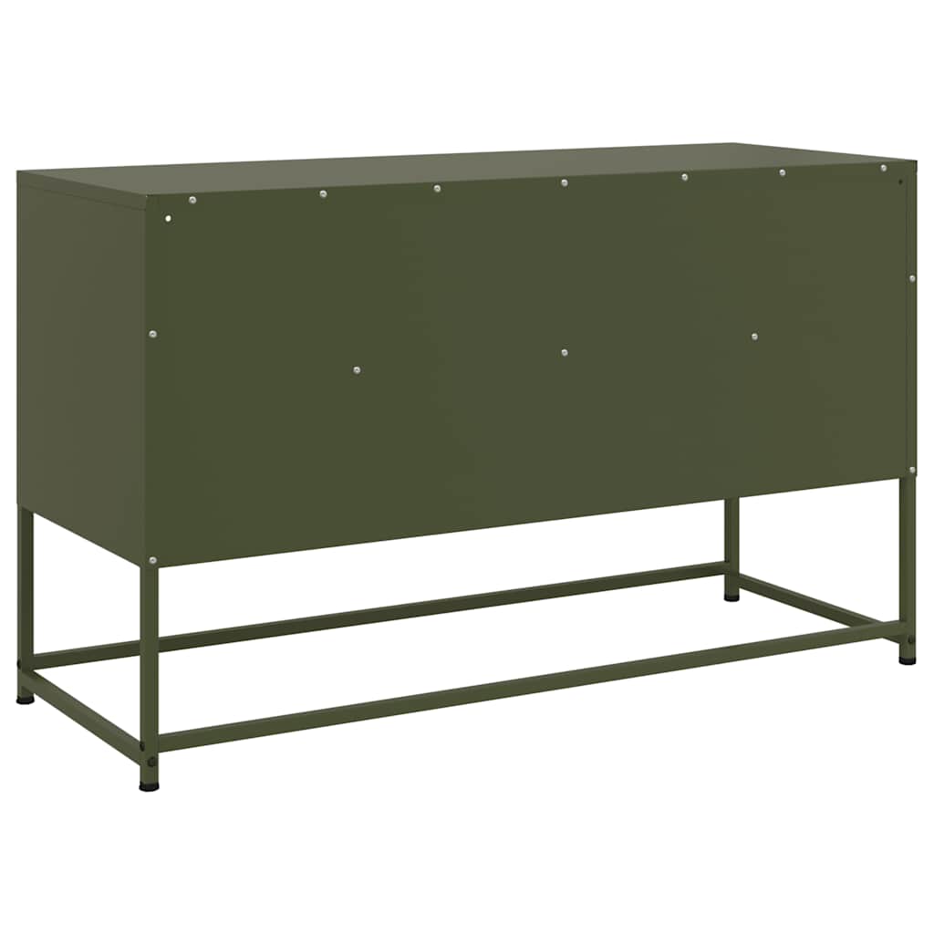 TV-Schrank Olivgrün 100,5x39x60,5 cm Stahl
