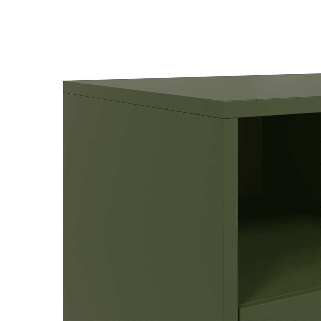 TV-Schrank Olivgrün 100,5x39x60,5 cm Stahl