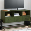 TV-Schrank Olivgrün 100,5x39x60,5 cm Stahl