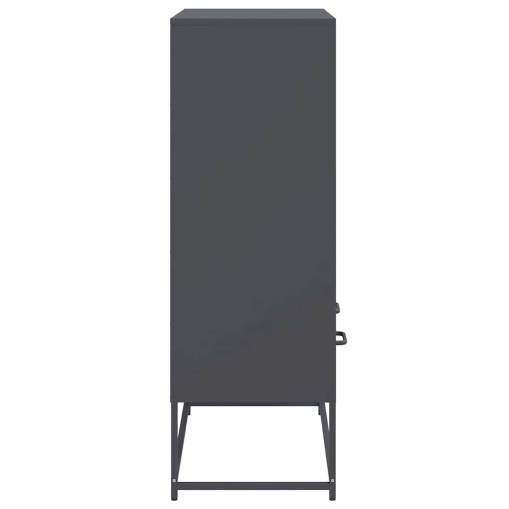 Highboard Anthrazit 68x39x111,5 cm Stahl