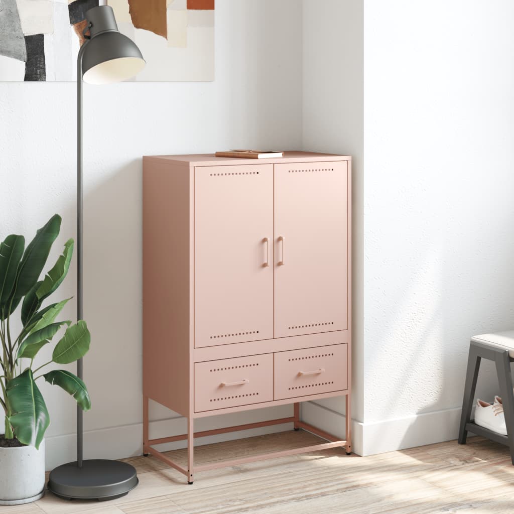 Highboard Rosa 68x39x111,5 cm Kaltgewalzter Stahl
