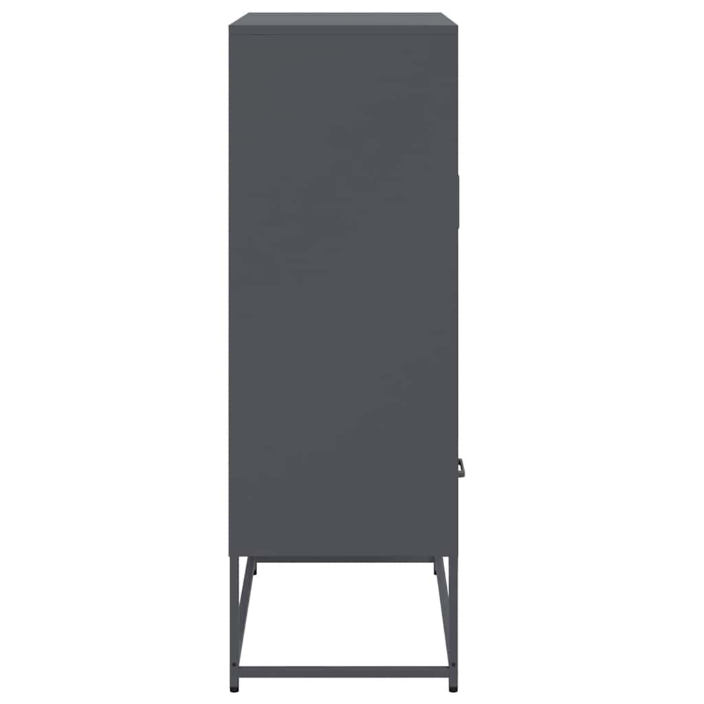 Highboard Anthrazit 68x39x111,5 cm Stahl