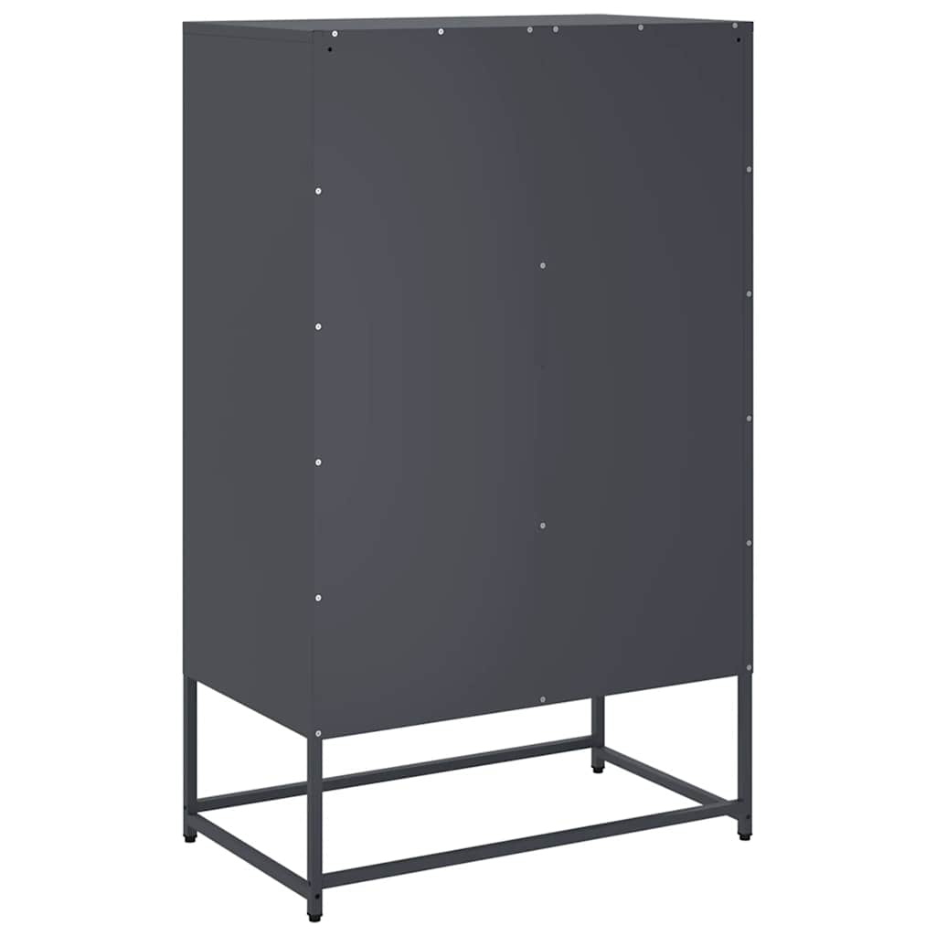 Highboard Anthrazit 68x39x111,5 cm Stahl