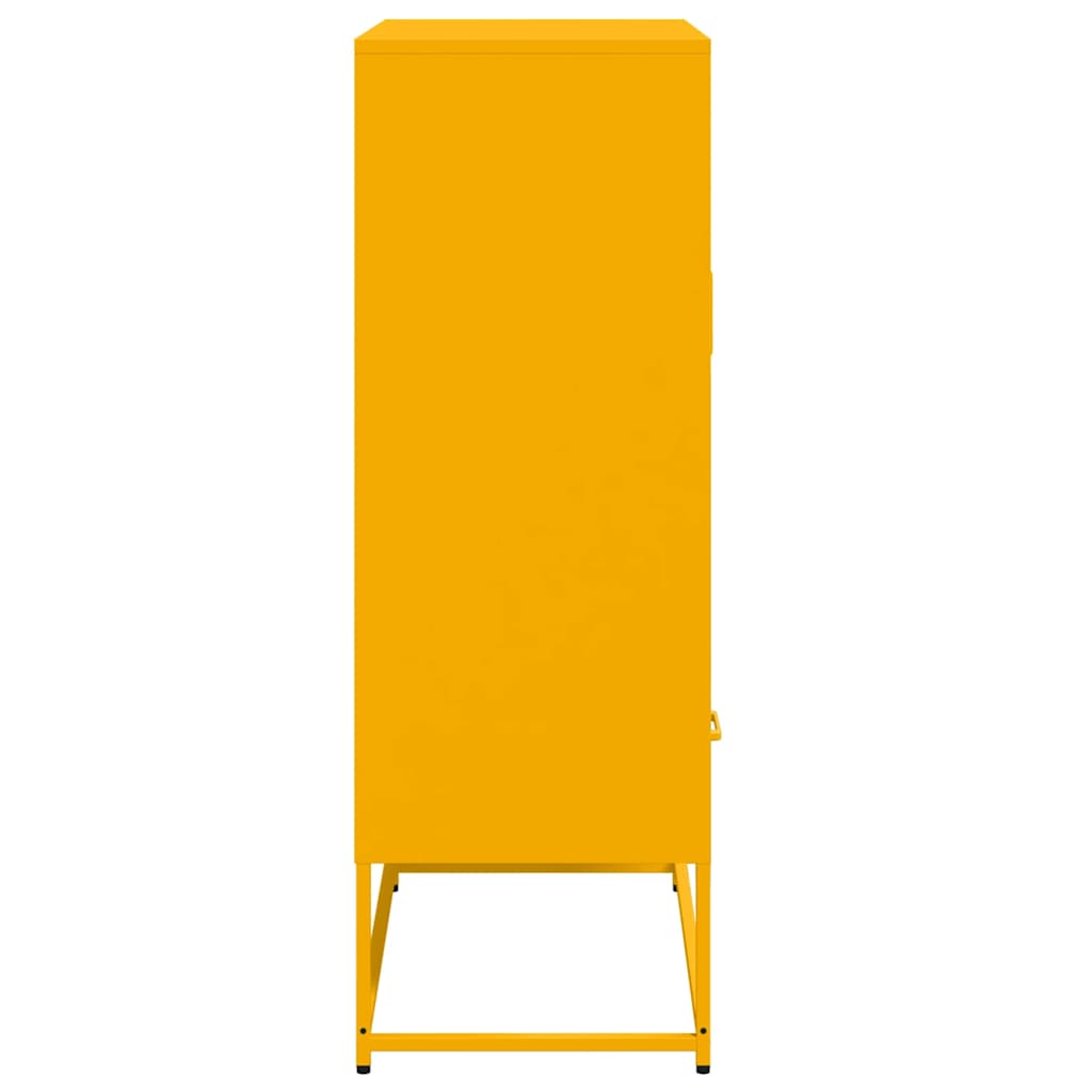 Highboard Senfgelb 68x39x111,5 cm Stahl