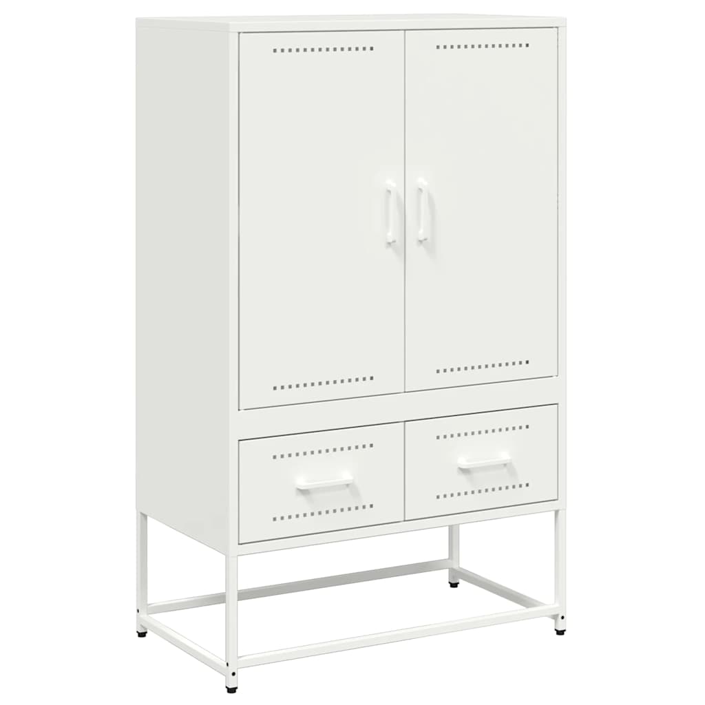 Highboard Weiß 68x39x111,5 cm Stahl