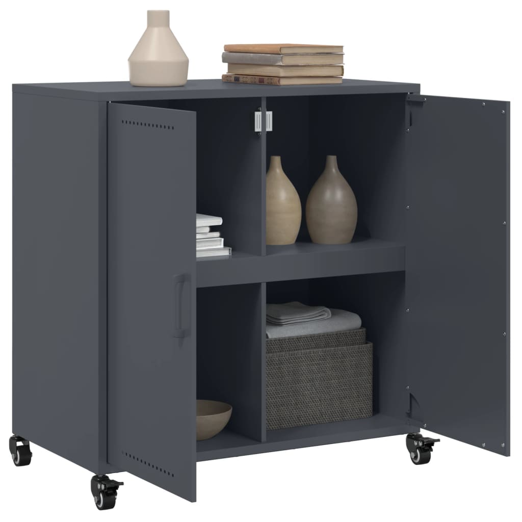 Sideboard Anthrazit 68x39x72 cm Stahl