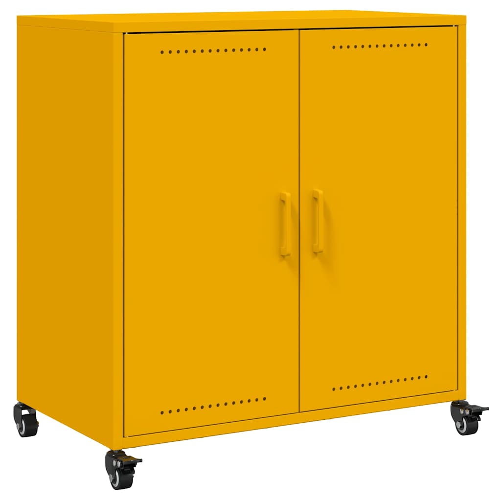 Sideboard Senfgelb 68x39x72 cm Stahl