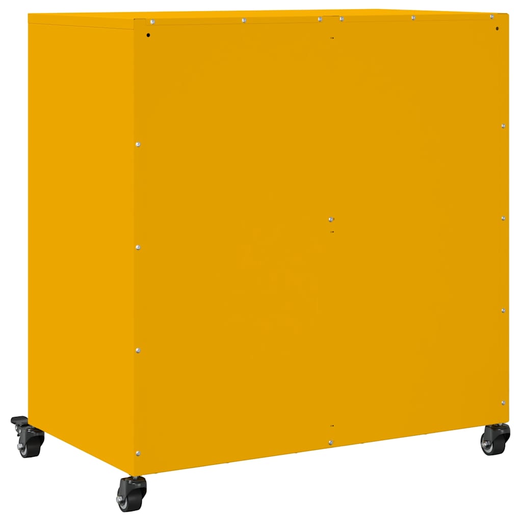 Sideboard Senfgelb 68x39x72 cm Stahl