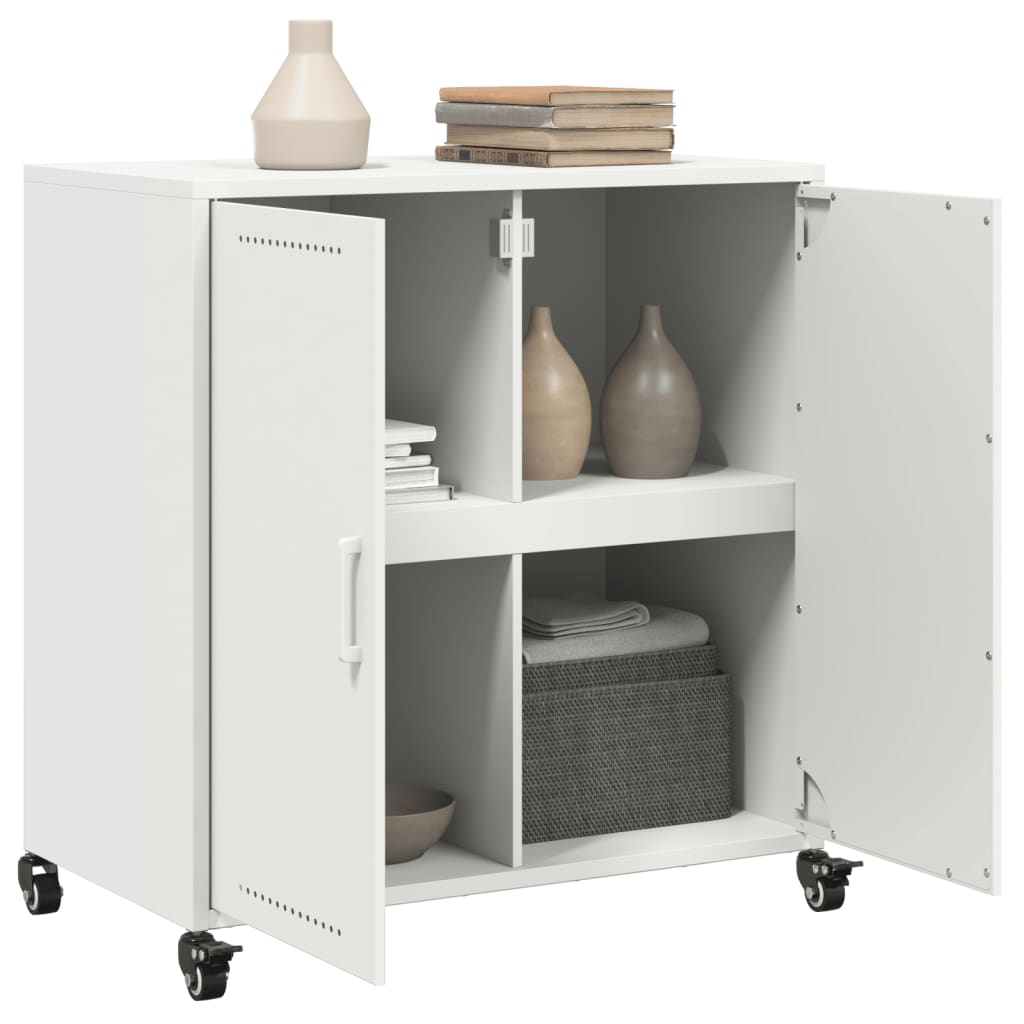 Sideboard Weiß 68x39x72 cm Stahl