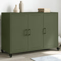Sideboard Olivgrün 100,5x39x72 cm Stahl