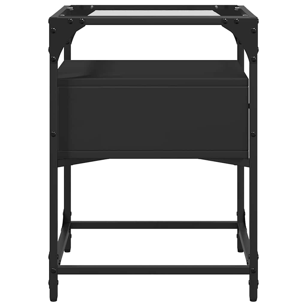 Nachttische 2 Stk. Schwarz 40x40x55 cm Holzwerkstoff