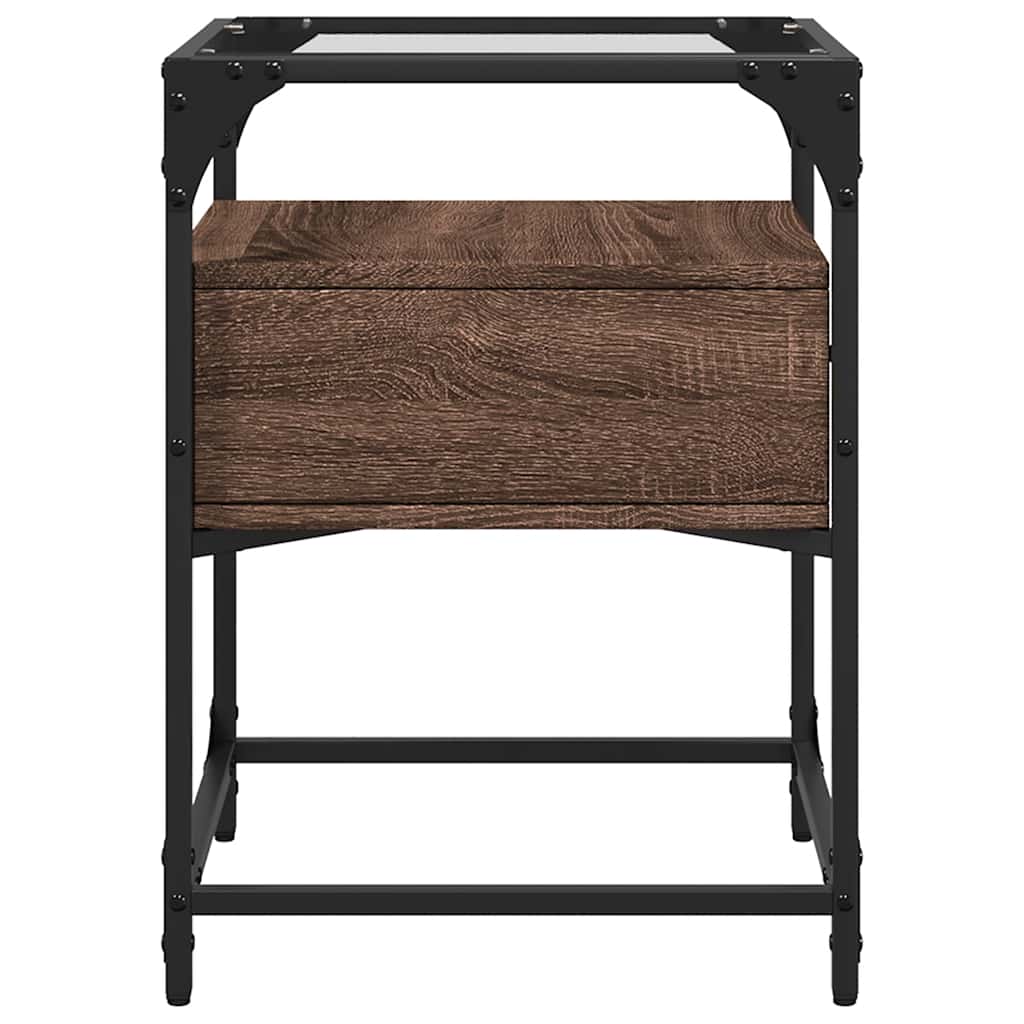 Nachttisch Braun Eichen-Optik 40x40x55 cm Holzwerkstoff