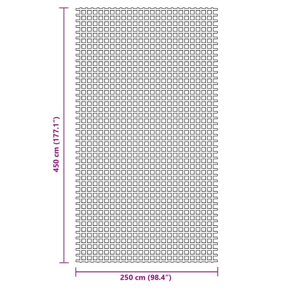 Zeltteppich Grün 4,5x2,5 m