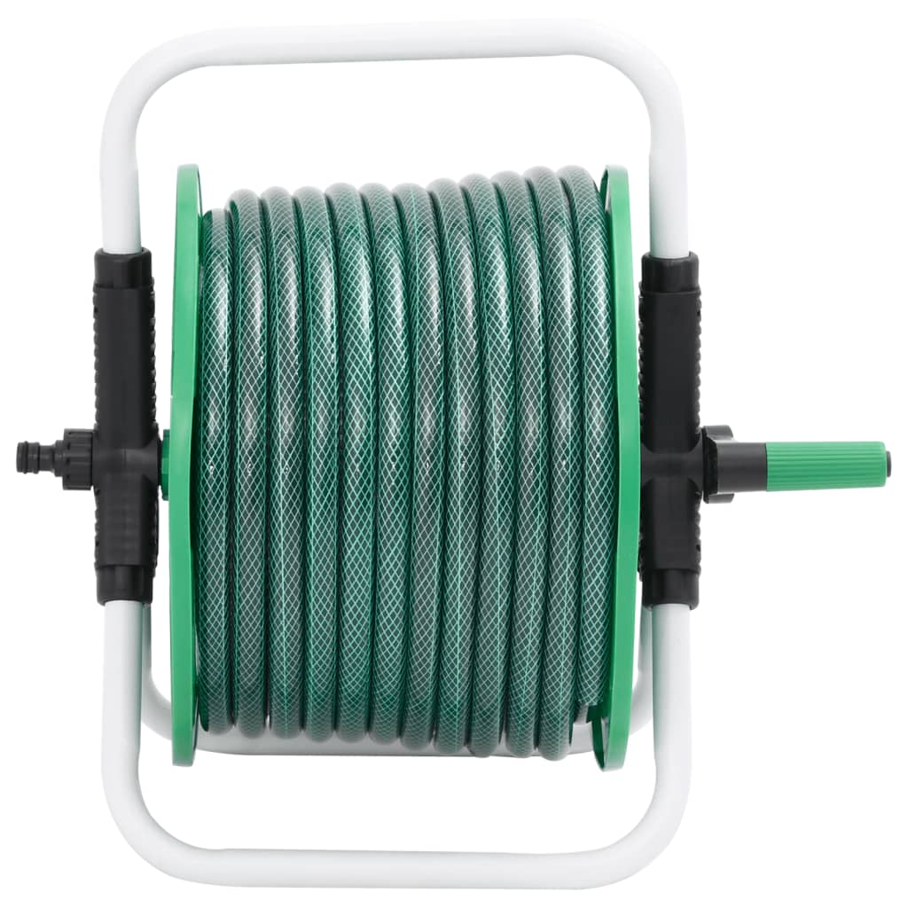 Schlauchtrommel Freistehend Grün mit 50 m Schlauch PVC