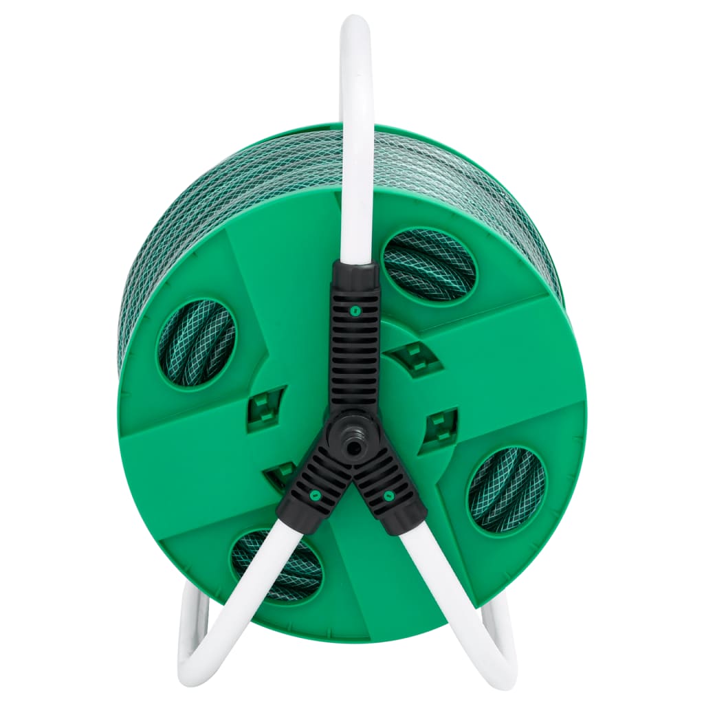 Schlauchtrommel Freistehend Grün mit 50 m Schlauch PVC