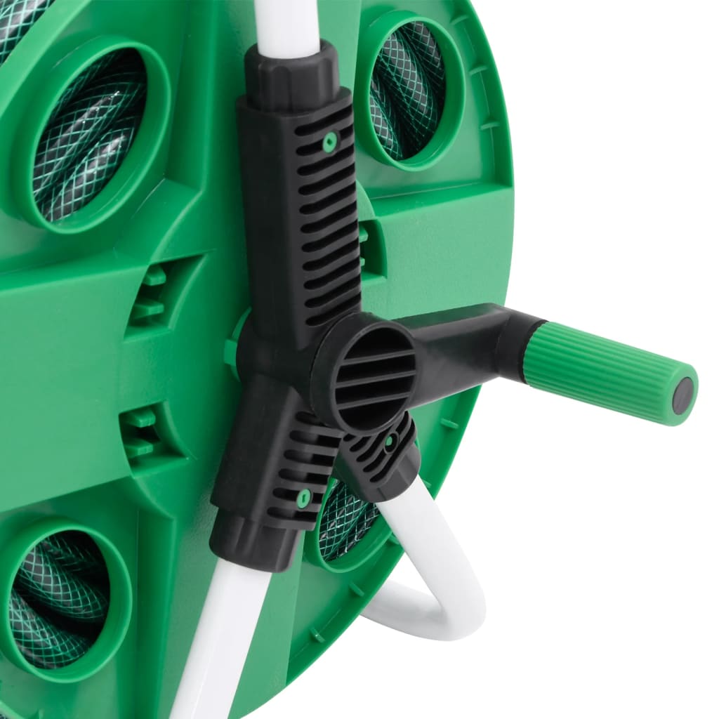 Schlauchtrommel Freistehend Grün mit 50 m Schlauch PVC