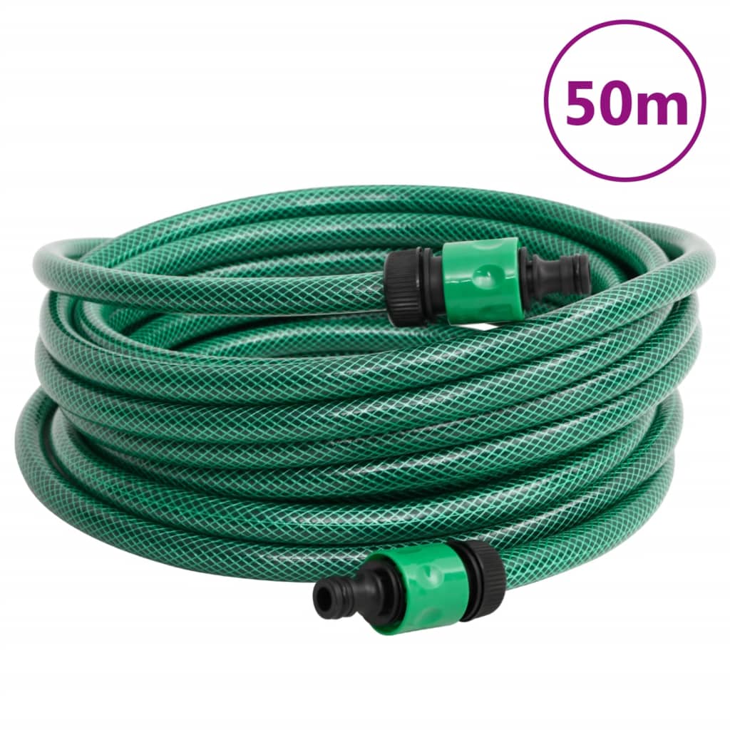 Schlauchtrommel Freistehend Grün mit 50 m Schlauch PVC