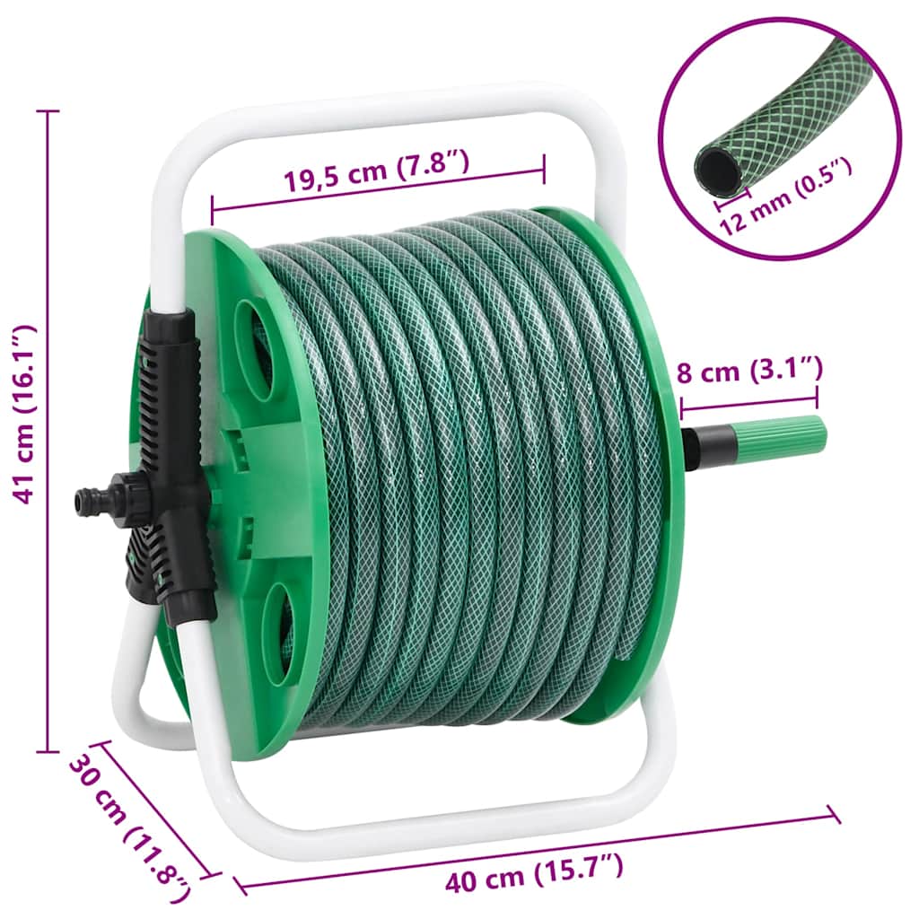Schlauchtrommel Freistehend mit Schlauchanschluss-Set 0,5" 20 m