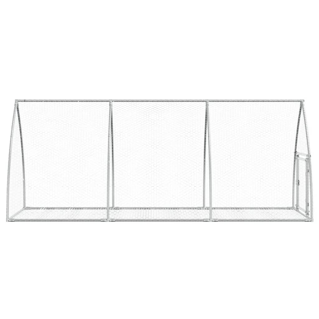 Hasenstall Silbern 105x300x120 cm Verzinkter Stahl