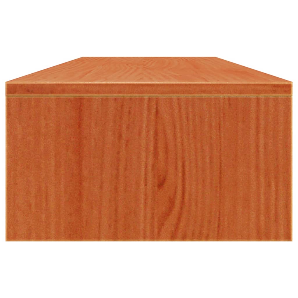 Monitorständer Wachsbraun 100x27x15 cm Massivholz Kiefer