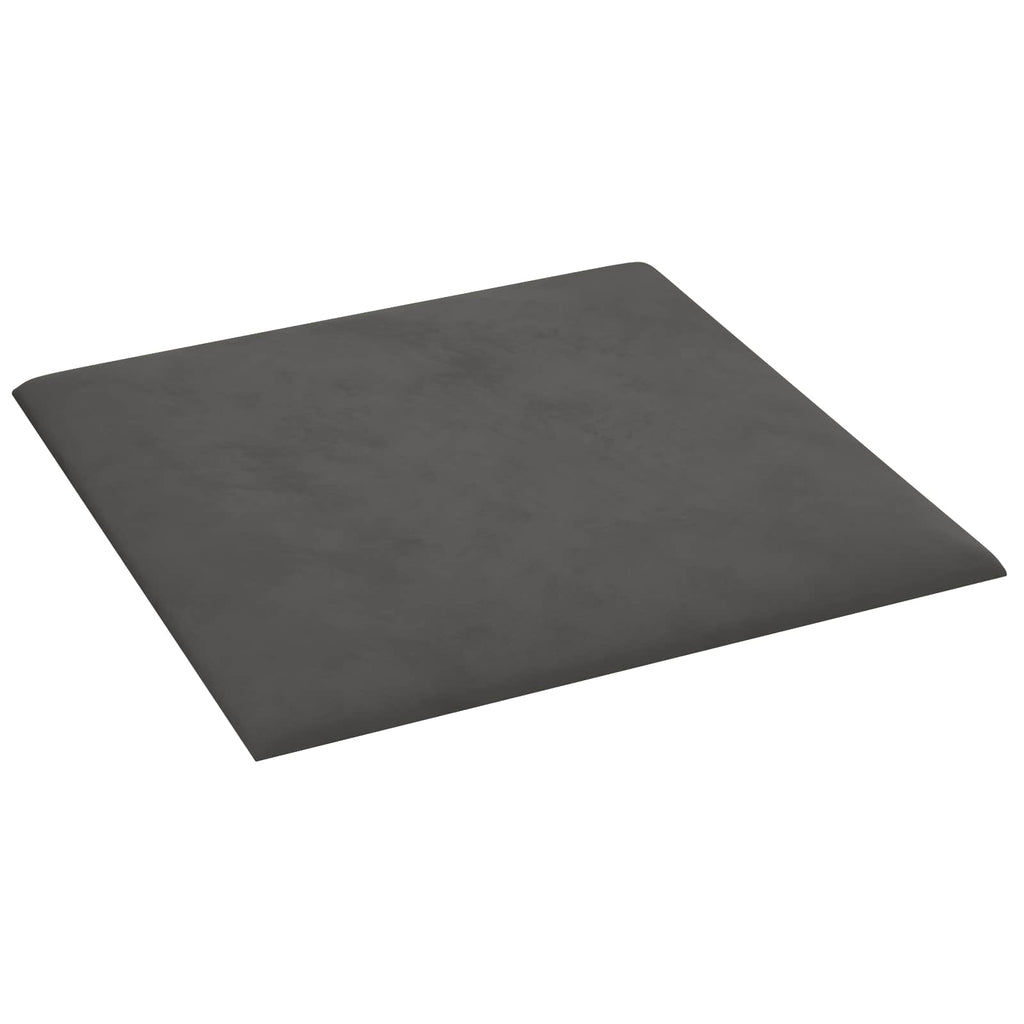 Wandkopfteilen 12 pcs Dunkelgrau Samt