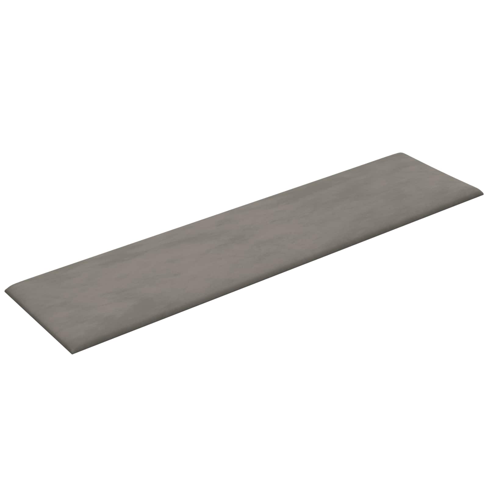Wandkopfteilen 12 pcs Hellgrau Samt