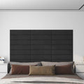 Wandkopfteilen 12 pcs Schwarz Samt