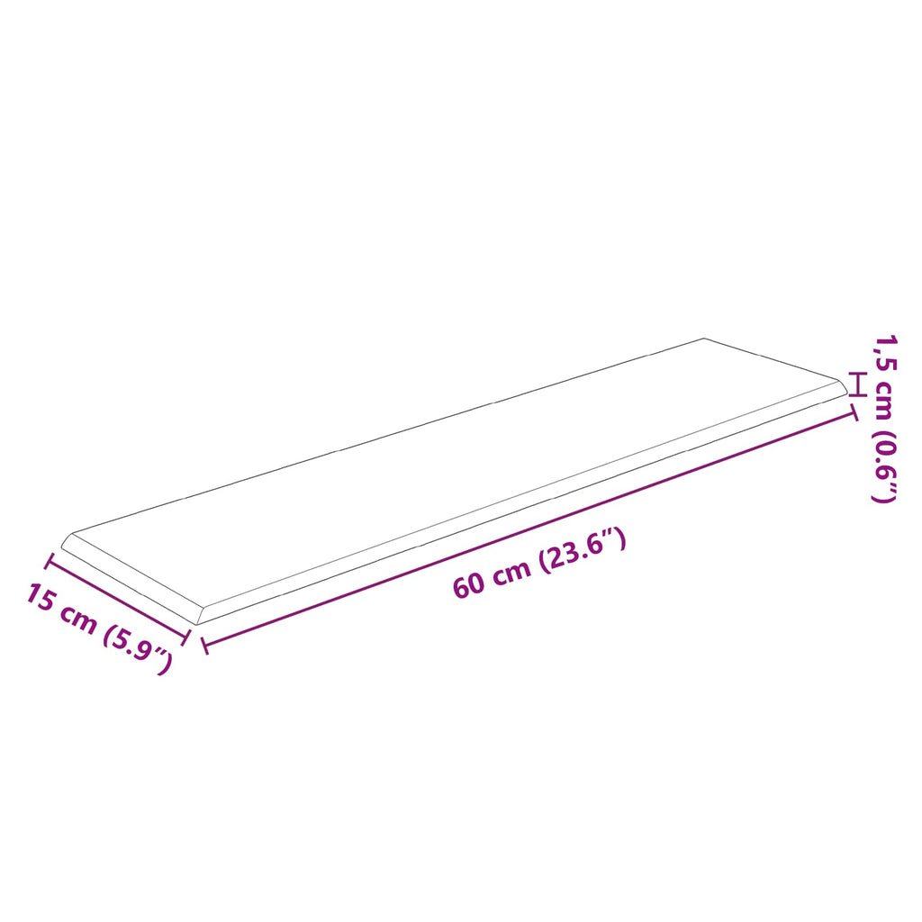 Wandkopfteilen 12 pcs Creme Samt