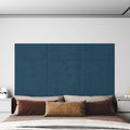 Wandkopfteilen 12 pcs Blau Samt