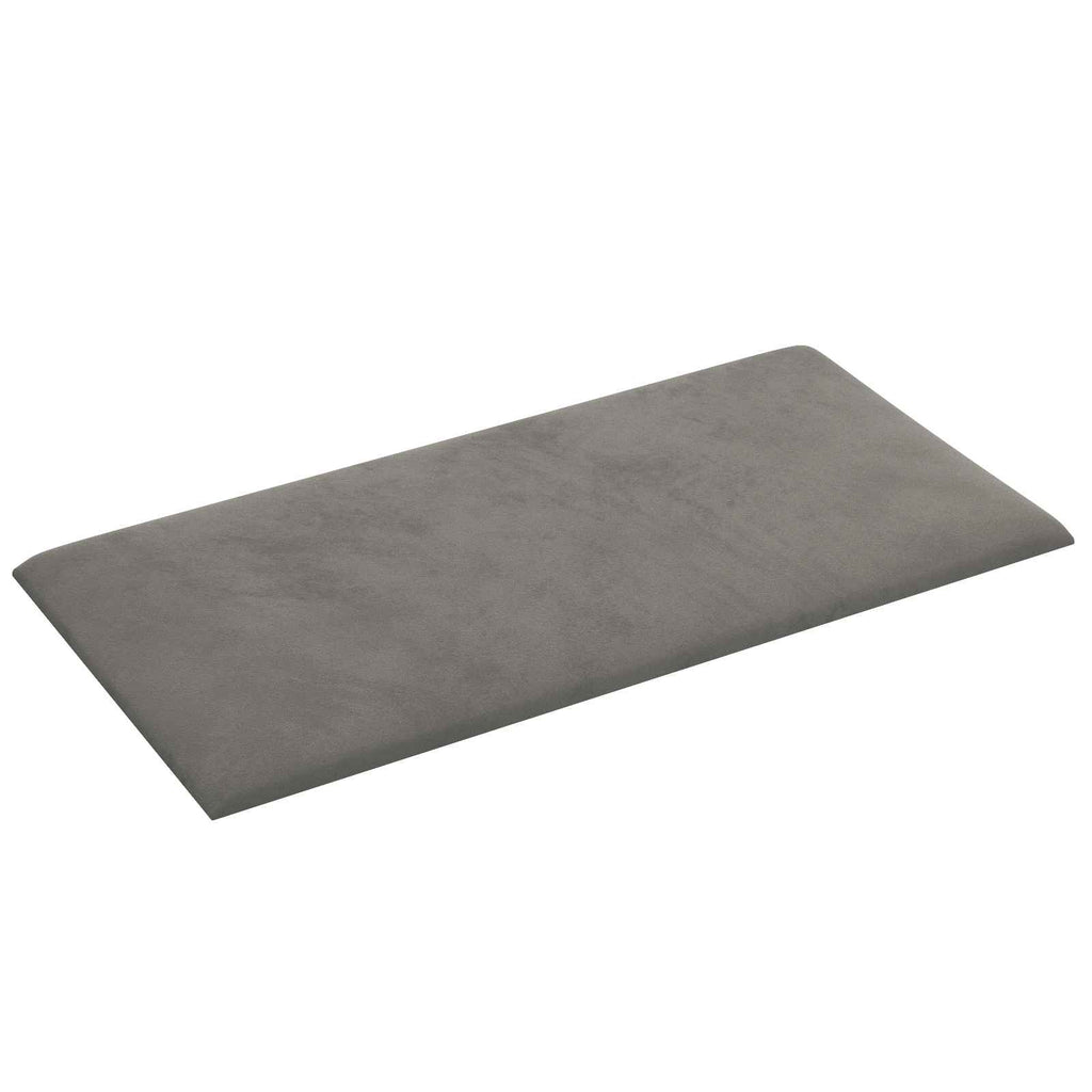 Wandkopfteilen 12 pcs Hellgrau Samt