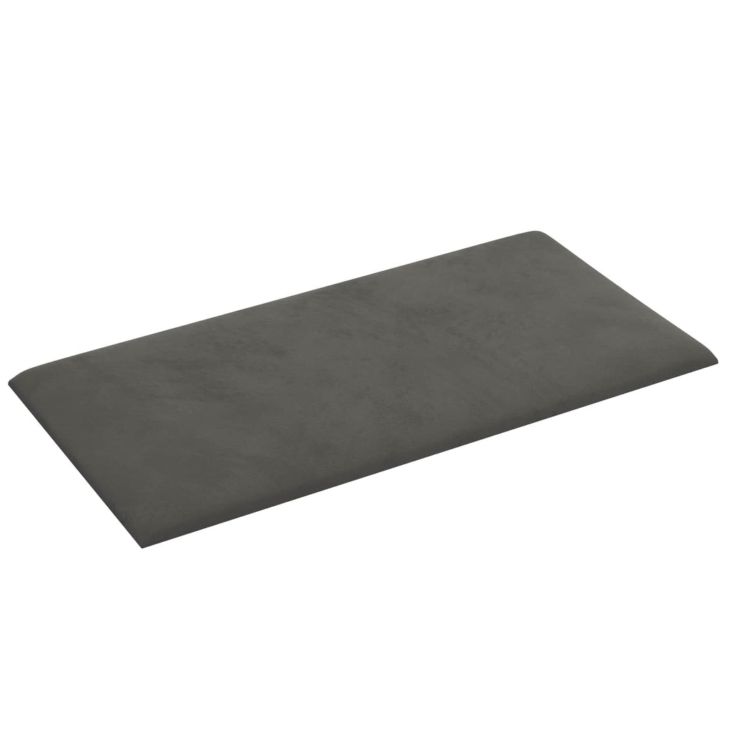 Wandkopfteilen 12 pcs Dunkelgrau Samt